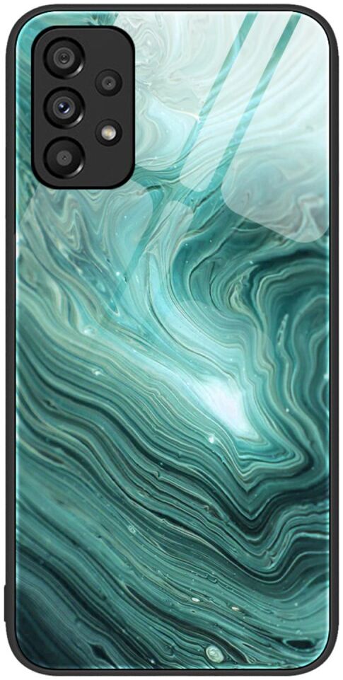 Samsung Galaxy A53 Hoesje Tempered Glass Back Cover Marmer Print afbeelding 1