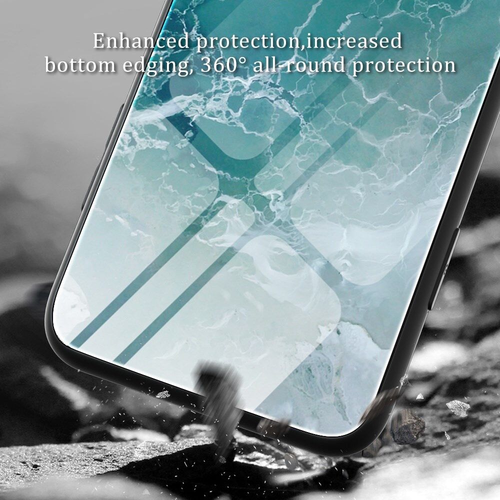 Samsung Galaxy A53 Hoesje Tempered Glass Back Cover Marmer Print afbeelding 2