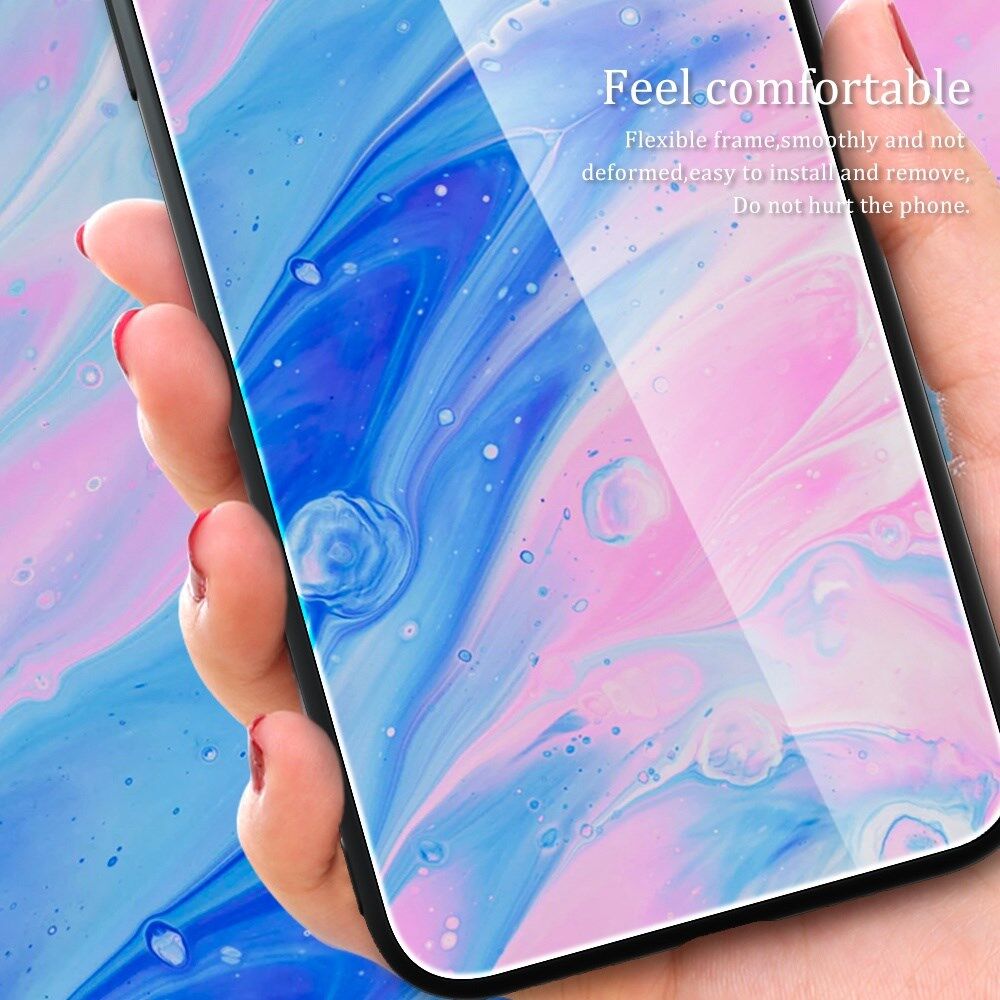 Samsung Galaxy A53 Hoesje Tempered Glass Back Cover Marmer Print afbeelding 4