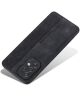AZNS Samsung Galaxy A53 Hoesje met Kunstleer Coating Back Cover Zwart