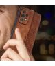 AZNS Samsung Galaxy A53 Hoesje met Kunstleer Coating Back Cover Blauw
