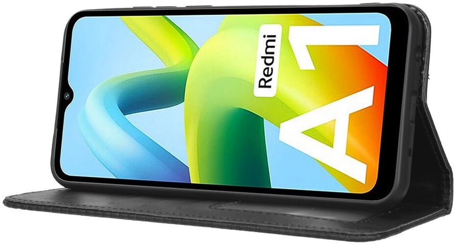 Xiaomi Redmi A1 / A2 Vintage Portemonnee Hoesje Zwart afbeelding 3