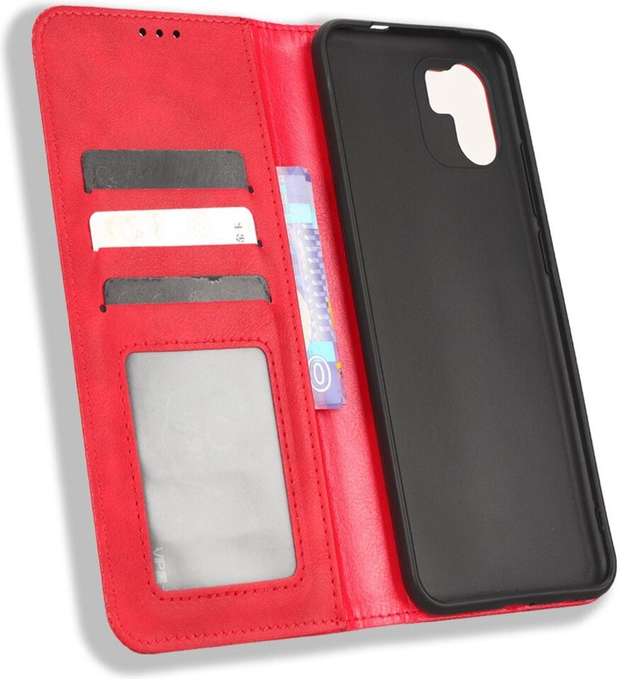 Xiaomi Redmi A1 / A2 Vintage Portemonnee Hoesje Rood afbeelding 5