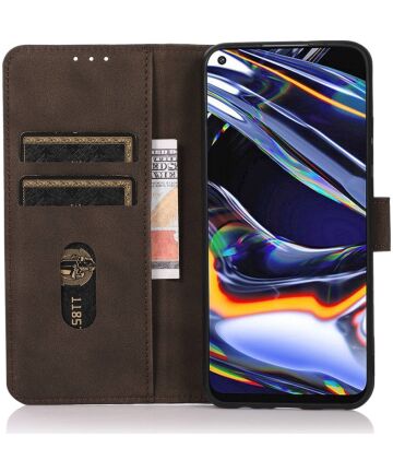 KHAZNEH Nokia G60 Hoesje Retro Wallet Book Case Bruin Hoesjes