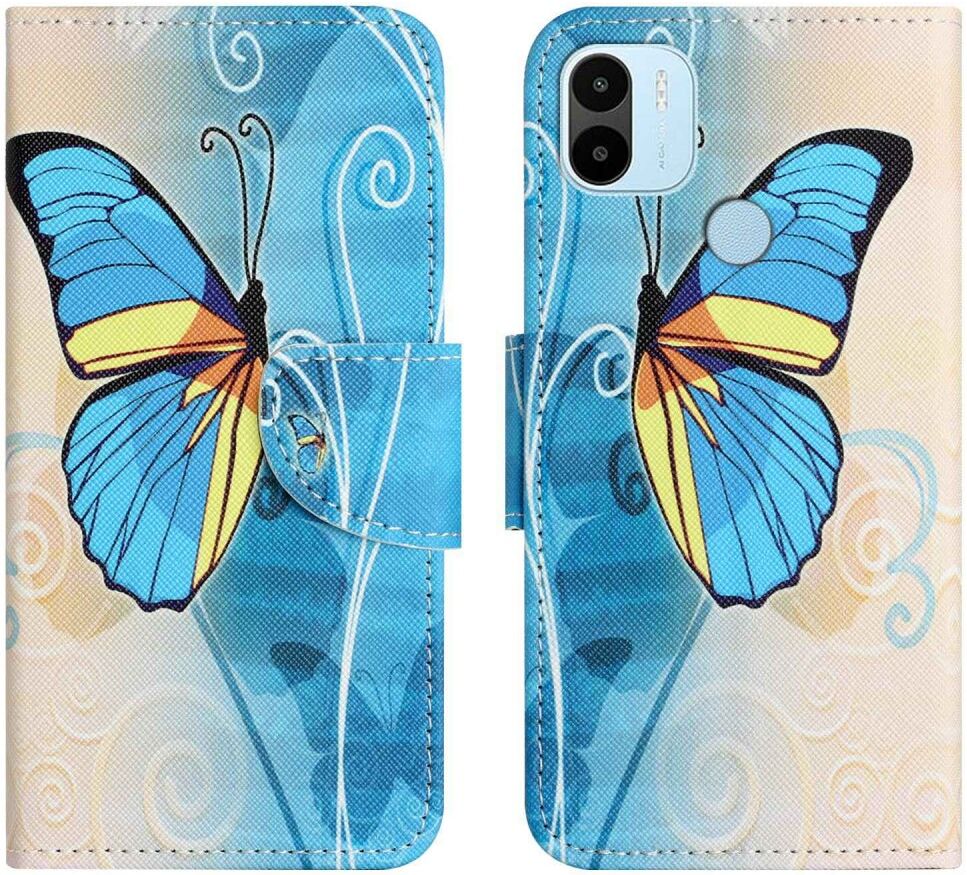 Xiaomi Redmi A1 / A2 Hoesje Portemonnee Book Case Vlinder Print afbeelding 1