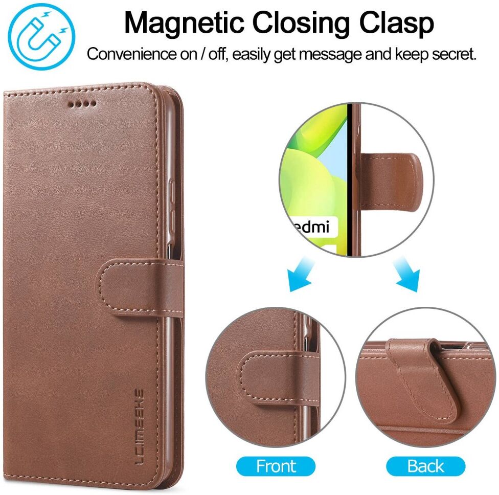 LC.IMEEKE Xiaomi Redmi A1 / A2 Hoesje Portemonnee Book Case Bruin afbeelding 11