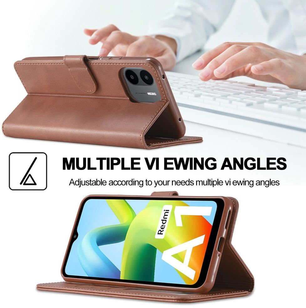 LC.IMEEKE Xiaomi Redmi A1 / A2 Hoesje Portemonnee Book Case Bruin afbeelding 12
