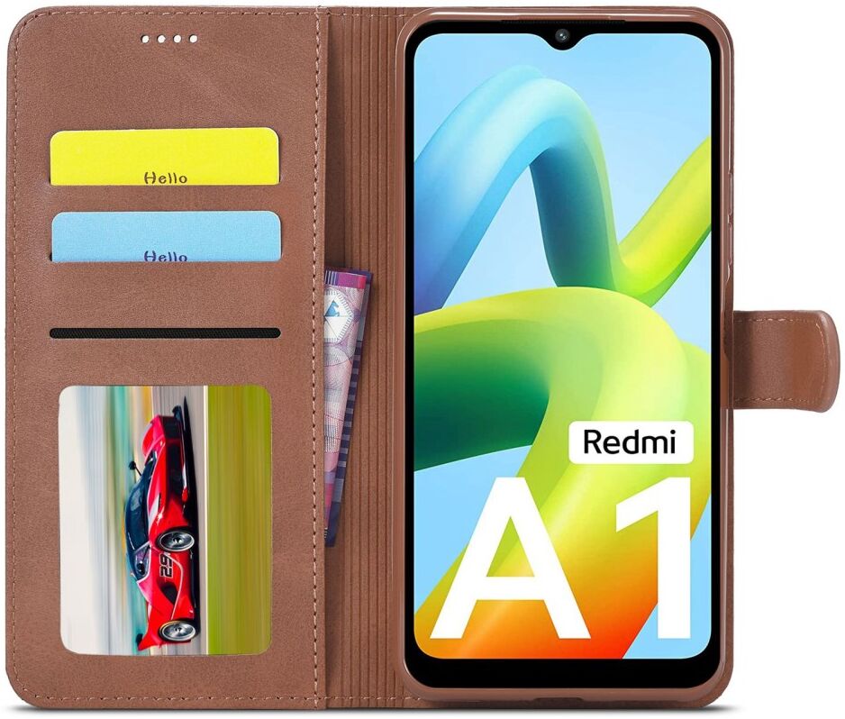 LC.IMEEKE Xiaomi Redmi A1 / A2 Hoesje Portemonnee Book Case Bruin afbeelding 2