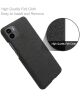 Xiaomi Redmi A1 / A2 Hoesje met Stoffen Afwerking Back Cover Zwart