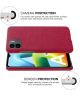 Xiaomi Redmi A1 / A2 Hoesje met Stoffen Afwerking Back Cover Rood