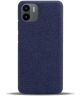 Xiaomi Redmi A1 / A2 Hoesje met Stoffen Afwerking Back Cover Blauw