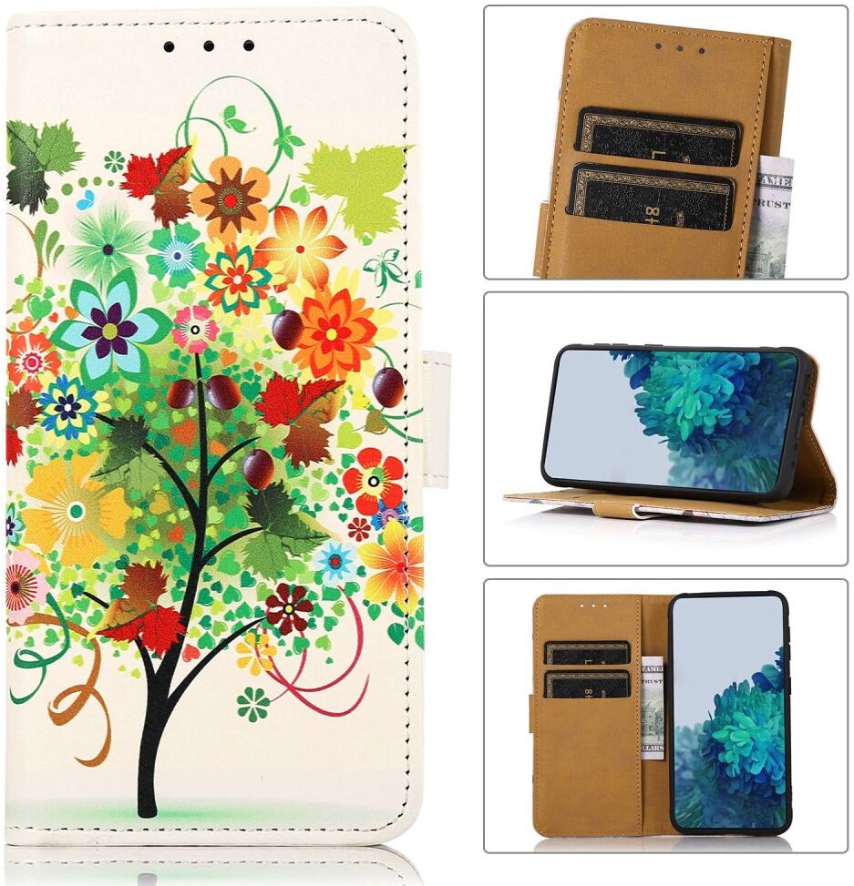 Samsung Galaxy A54 Hoesje Portemonnee Book Case Bloemen Boom Print afbeelding 7