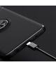 Xiaomi Redmi A1/A2 Hoesje Magnetische Kickstand Back Cover Zwart