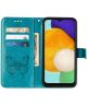 Samsung Galaxy A54 Hoesje Book Case Pasjeshouder Vlinder Blauw