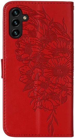 Samsung Galaxy A54 Hoesje Book Case Pasjeshouder Vlinder Rood afbeelding 7