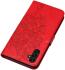 Samsung Galaxy A54 Hoesje Book Case Pasjeshouder Vlinder Rood afbeelding 5