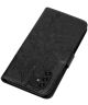 Samsung Galaxy A54 Hoesje Book Case Pasjeshouder Vlinder Zwart
