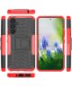 Samsung Galaxy A54 Hoes Robuust Hybride Back Cover Rood