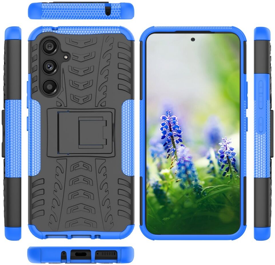Samsung Galaxy A54 Hoes Robuust Hybride Back Cover Blauw afbeelding 9