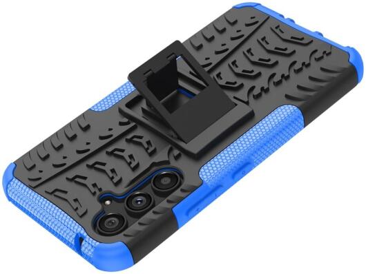 Samsung Galaxy A54 Hoes Robuust Hybride Back Cover Blauw afbeelding 6