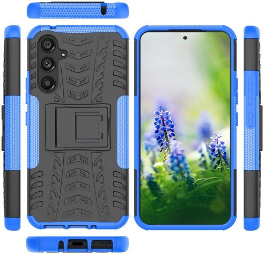Samsung Galaxy A54 Hoes Robuust Hybride Back Cover Blauw afbeelding 9