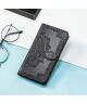 Samsung Galaxy A54 Hoesje Mandala Book Case met Pasjeshouder Zwart