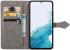 Samsung Galaxy A54 Hoesje Mandala Book Case met Pasjeshouder Grijs afbeelding 2