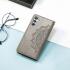 Samsung Galaxy A54 Hoesje Mandala Book Case met Pasjeshouder Grijs afbeelding 5