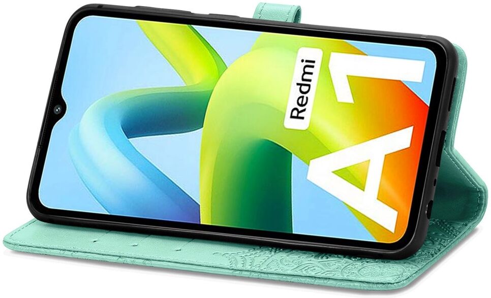 Xiaomi Redmi A1 / A2 Hoesje Mandala Book Case met Pasjeshouder Groen afbeelding 4