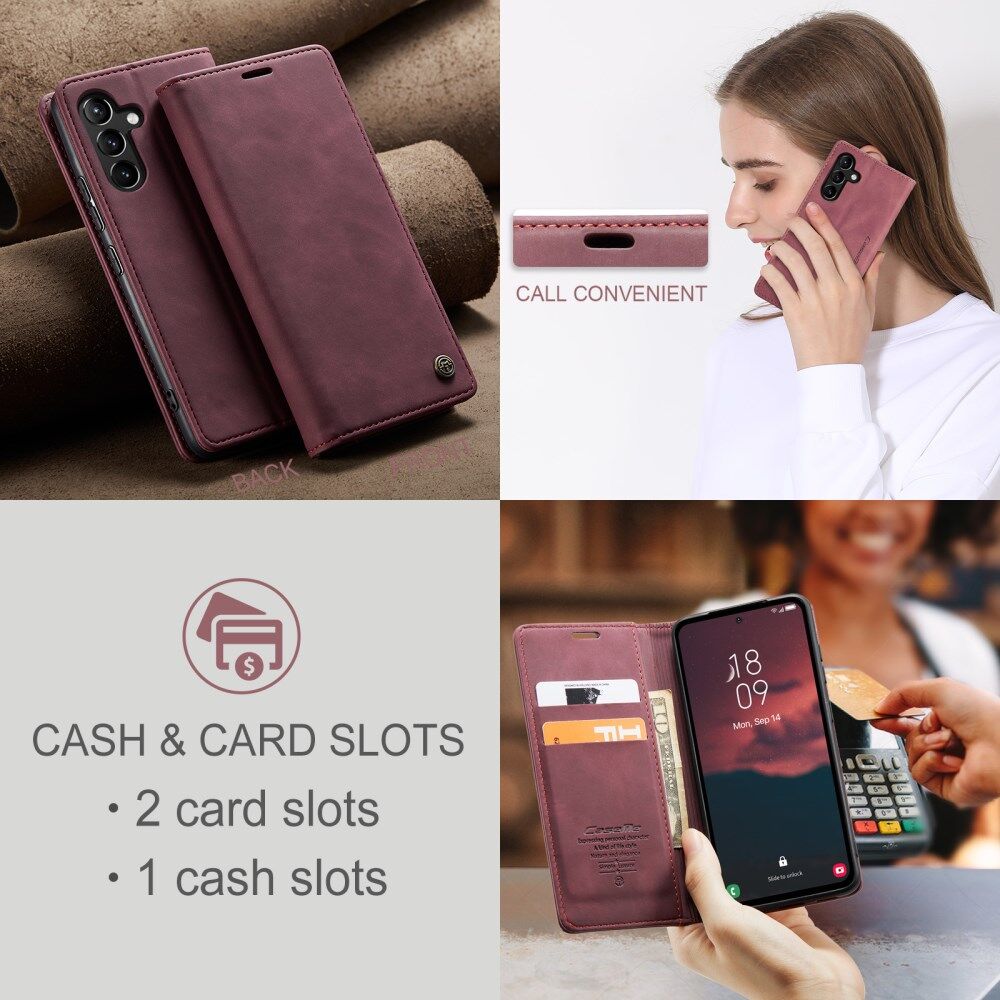 CaseMe 013 Samsung Galaxy A54 Hoesje Book Case met Pasjeshouder Rood afbeelding 6