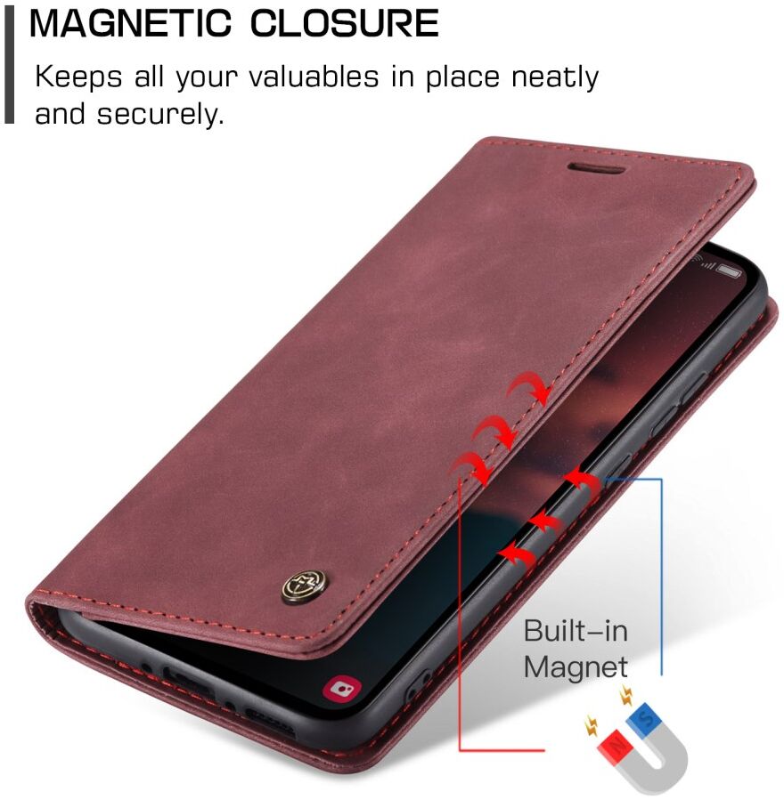 CaseMe 013 Samsung Galaxy A54 Hoesje Book Case met Pasjeshouder Rood afbeelding 4