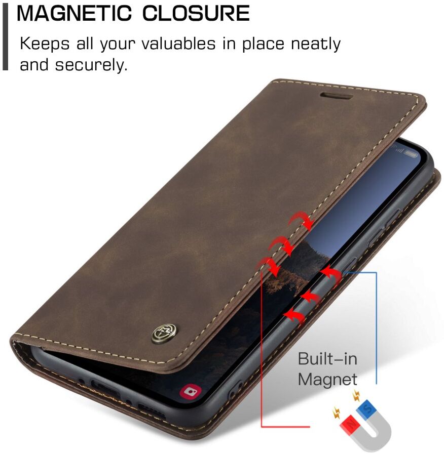 CaseMe 013 Samsung Galaxy A54 Hoesje Book Case met Pasjeshouder Coffee afbeelding 4