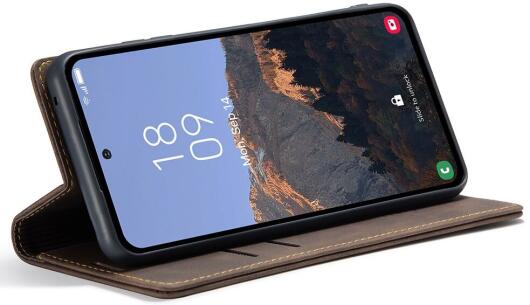 CaseMe 013 Samsung Galaxy A54 Hoesje Book Case met Pasjeshouder Coffee afbeelding 8