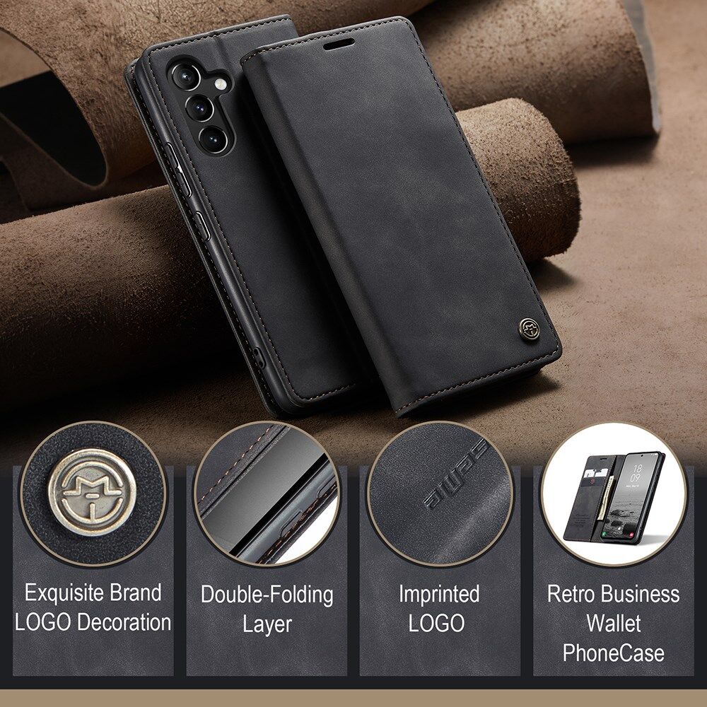 CaseMe 013 Samsung Galaxy A54 Hoesje Book Case met Pasjeshouder Zwart afbeelding 7