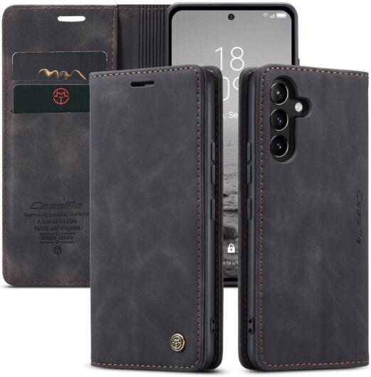 CaseMe 013 Samsung Galaxy A54 Hoesje Book Case met Pasjeshouder Zwart afbeelding 2