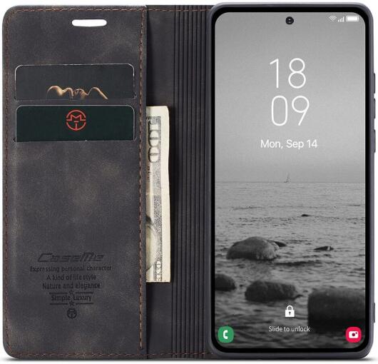 CaseMe 013 Samsung Galaxy A54 Hoesje Book Case met Pasjeshouder Zwart afbeelding 1