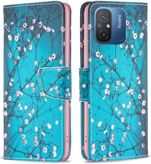 Xiaomi Redmi 12C Hoesje Portemonnee Book Case Bloesem Print afbeelding 1