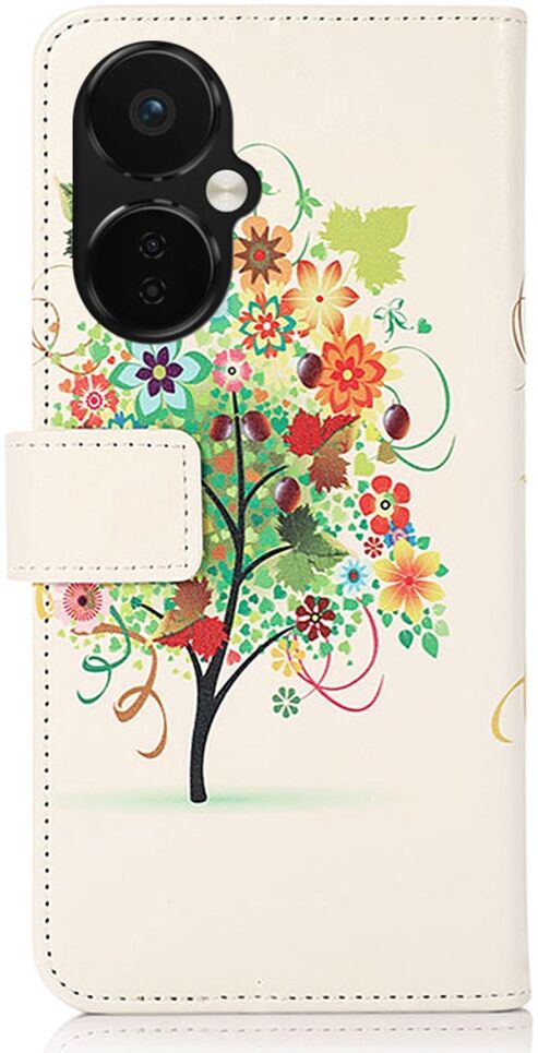 OnePlus Nord CE 3 Lite Hoesje Portemonnee Book Case Bloemen Print afbeelding 6