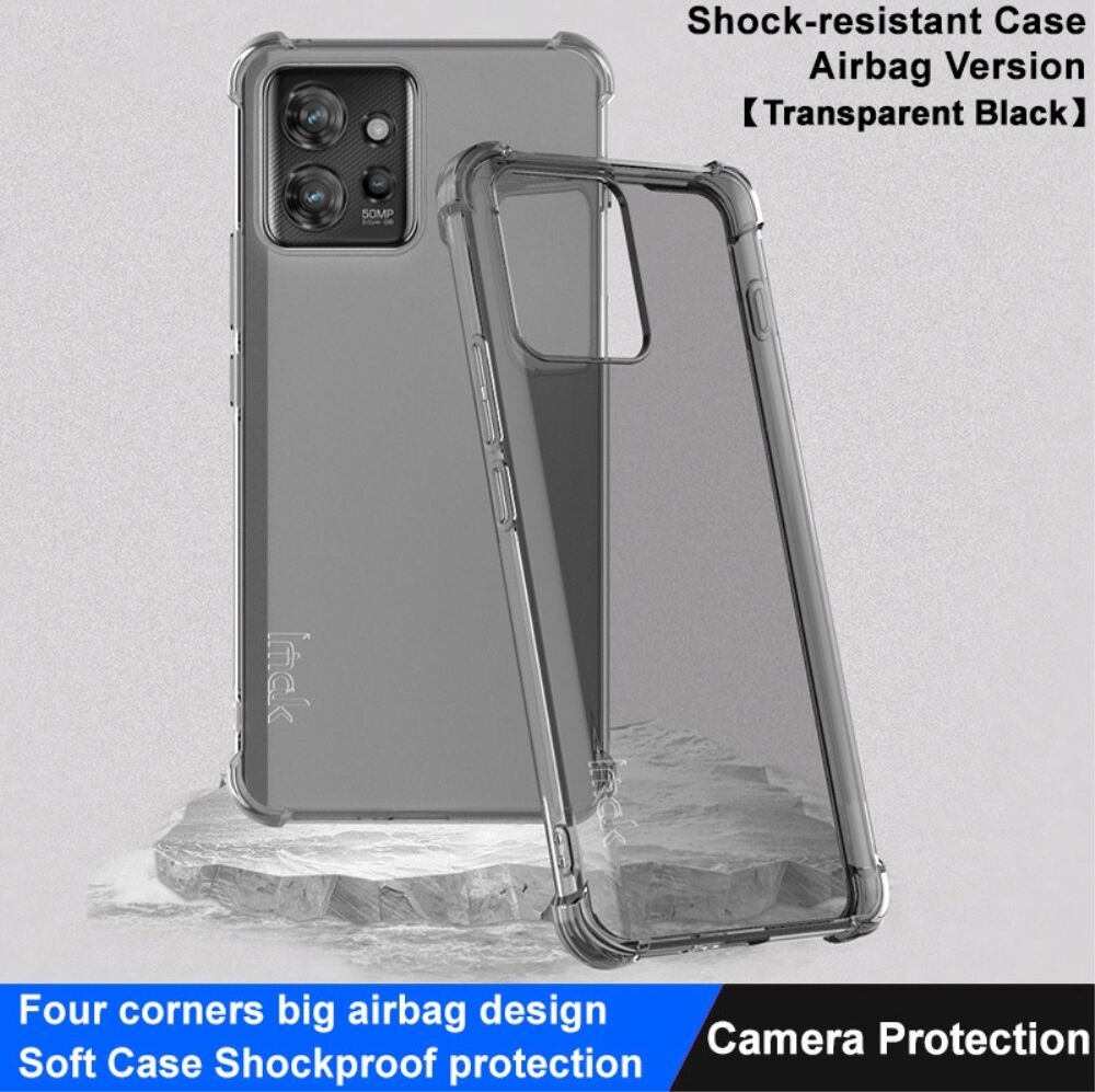 Imak Motorola Thinkphone Hoesje Schokbestendig TPU Transparant Zwart afbeelding 2