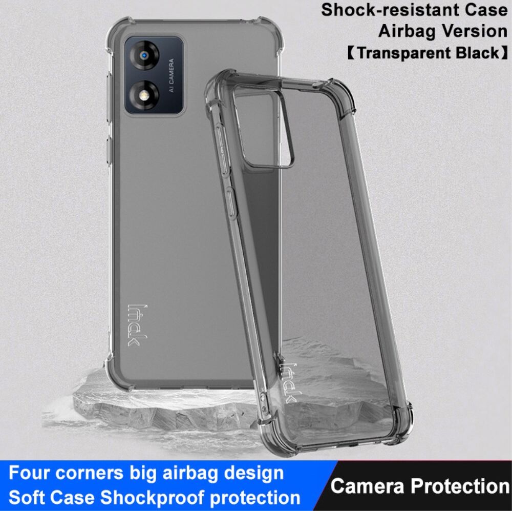 Imak Motorola Moto E13 Hoesje Schokbestendig TPU Transparant Zwart afbeelding 2