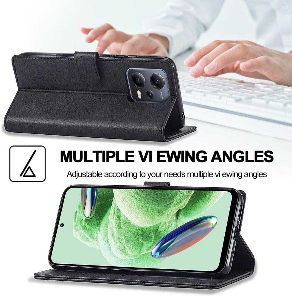 LC.IMEEKE Xiaomi Redmi Note 12 Pro/Poco X5 Pro Hoesje Book Case Zwart afbeelding 12