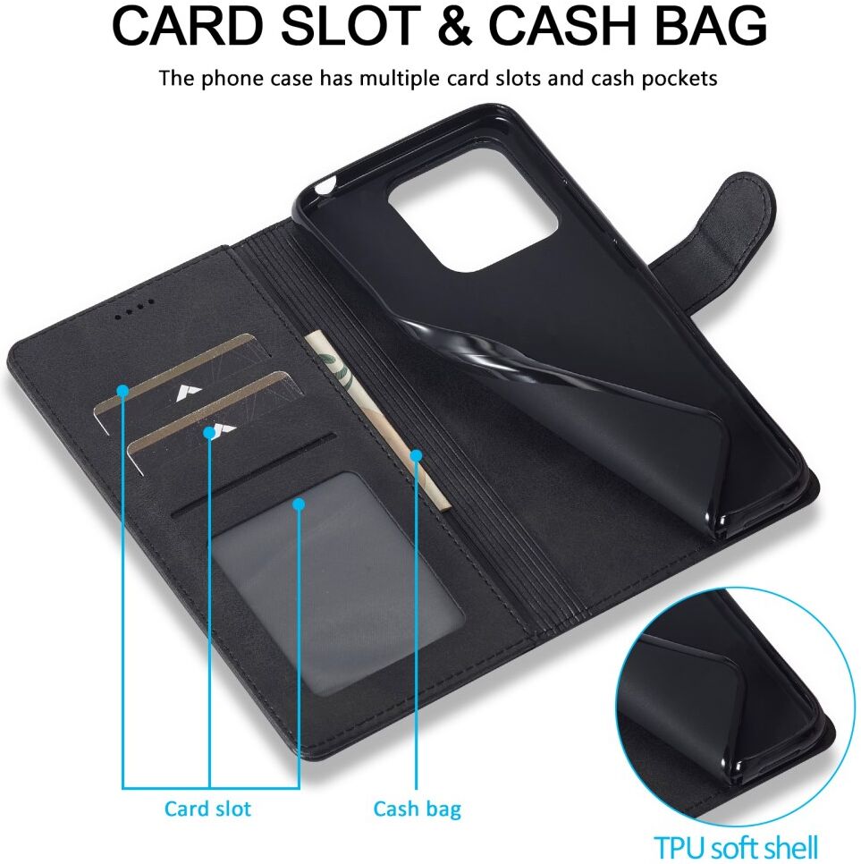LC.IMEEKE Xiaomi Redmi Note 12 Pro/Poco X5 Pro Hoesje Book Case Zwart afbeelding 2