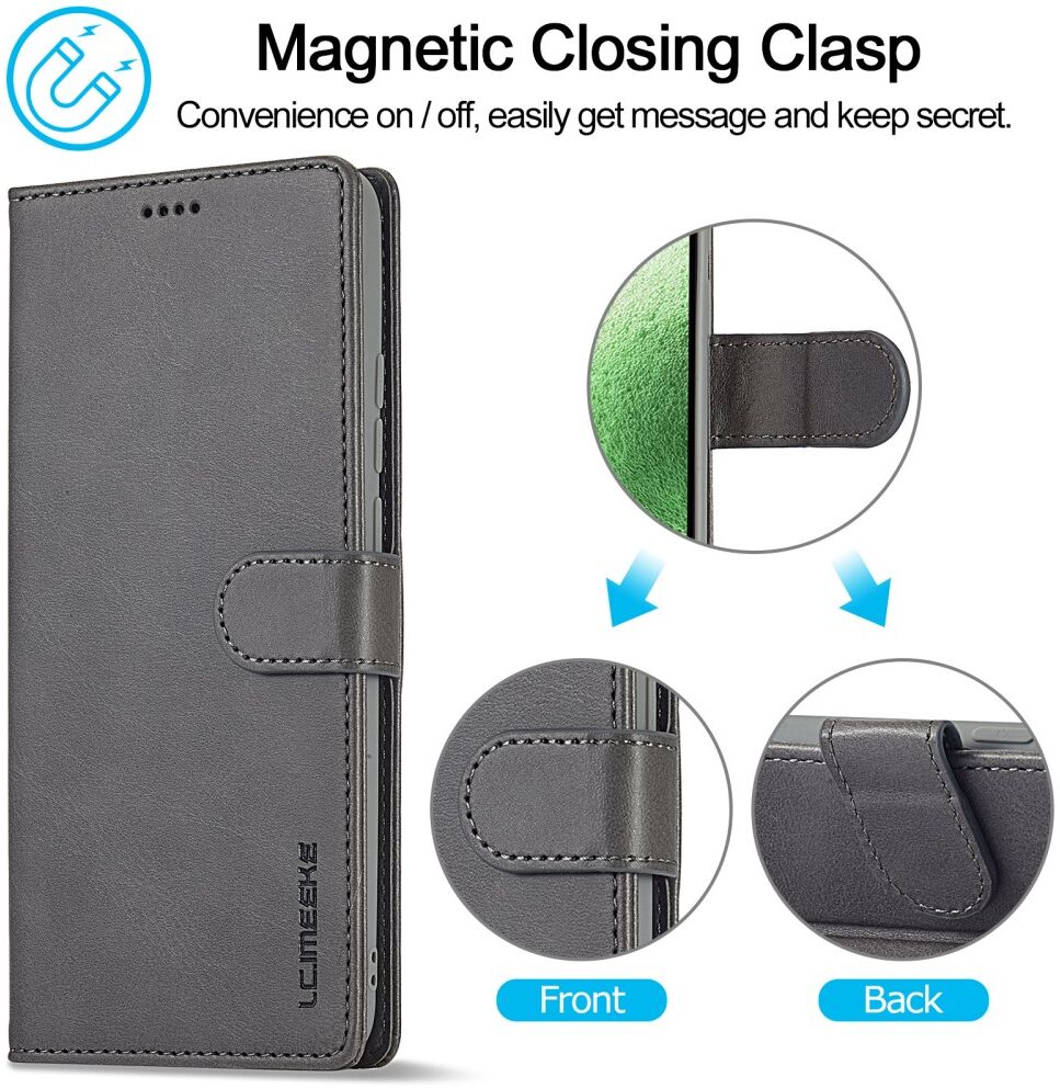 LC.IMEEKE Xiaomi Redmi Note 12 Pro/Poco X5 Pro Hoesje Book Case Grijs afbeelding 11