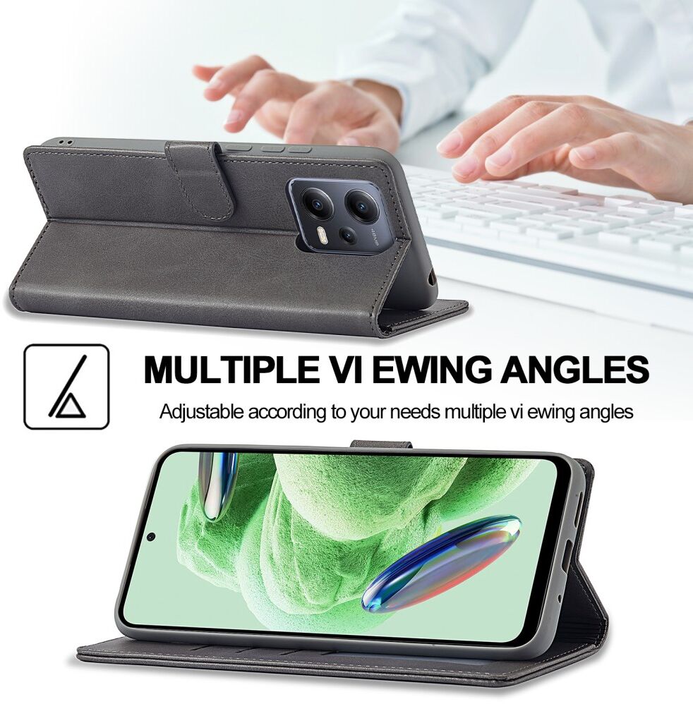 LC.IMEEKE Xiaomi Redmi Note 12 Pro/Poco X5 Pro Hoesje Book Case Grijs afbeelding 12