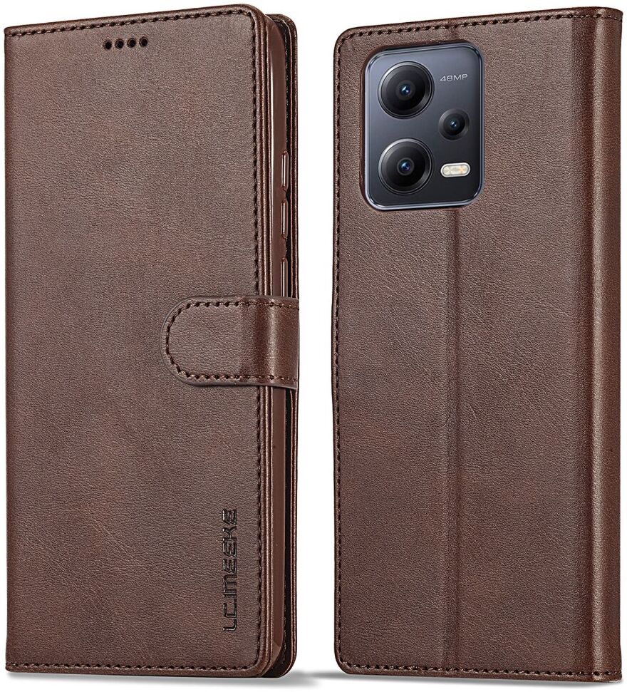 LC.IMEEKE Xiaomi Redmi Note 12 Pro/Poco X5 Pro Hoesje Book Case Bruin afbeelding 1