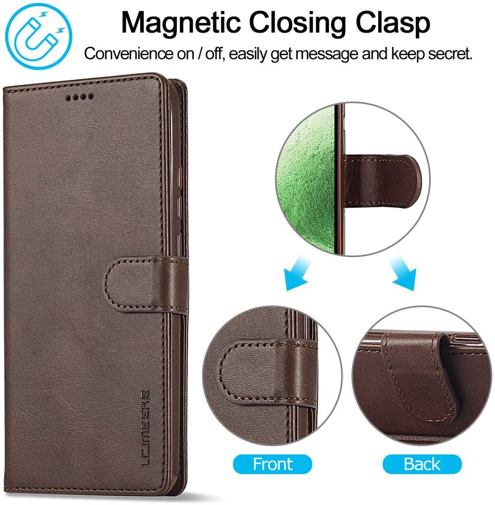 LC.IMEEKE Xiaomi Redmi Note 12 Pro/Poco X5 Pro Hoesje Book Case Bruin afbeelding 11