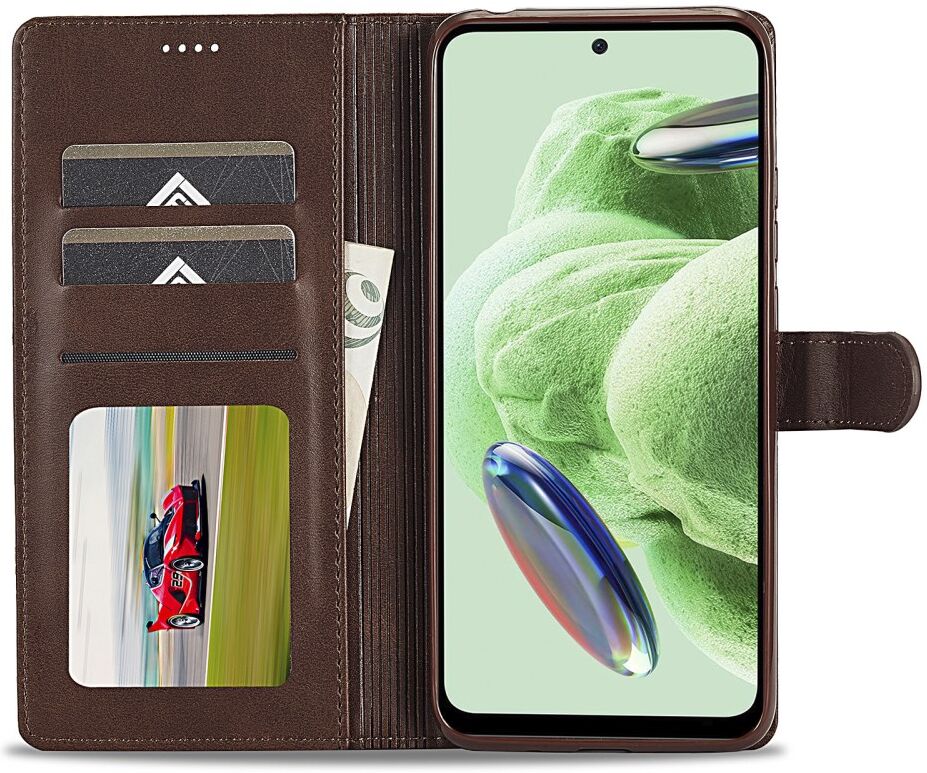 LC.IMEEKE Xiaomi Redmi Note 12 Pro/Poco X5 Pro Hoesje Book Case Bruin afbeelding 5