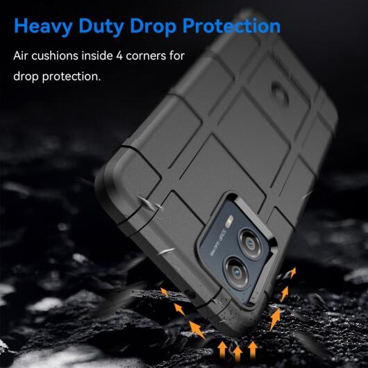 Motorola Moto G53 Hoesje Shock Proof Rugged Shield Back Cover Zwart afbeelding 3