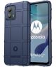 Motorola Moto G53 Hoesje Shock Proof Rugged Shield Back Cover Blauw