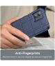 Motorola Moto G53 Hoesje Shock Proof Rugged Shield Back Cover Blauw